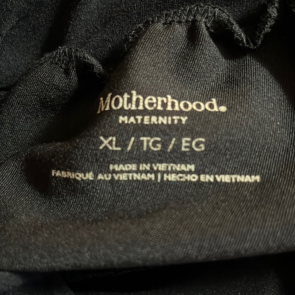 Ladies Motherhood Capri Leggings, Size XL, Solid Black, legging style - Picture 2 of 4